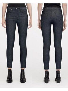Rag & Bone Classic High Rise Ankle Skinny Jeans in Indigo Size 29